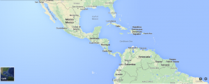 Cuba map hoog over