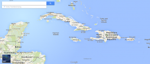 Cuba map land en buurlanden